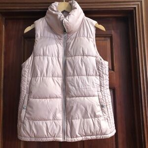 OLD NAVY Women's PUFFER VEST / Size Medium / Light Pink / Fleece Lining